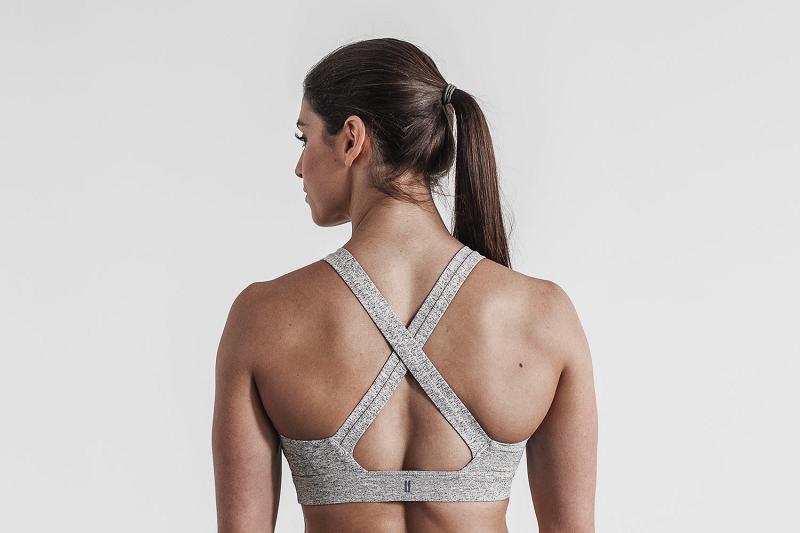 Women's Nobull Pace (PLUSH Heather) Sports Bra Grey | SG A3191H